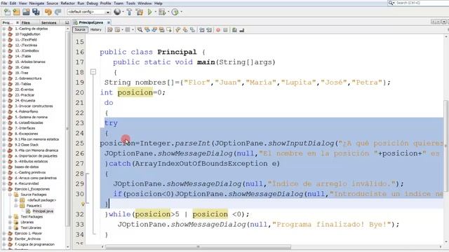 Ejercicio #2 de Java.- Manejo de excepciones. смотреть онлайн