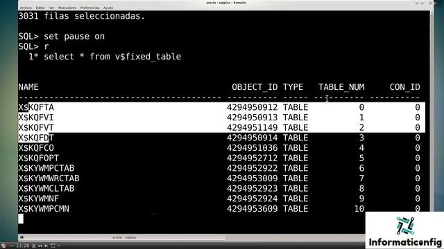 Oracle Base de Datos 21c desde cero para principiantes | DICCIONARIO, (V$FIXED_TABLE) (video 21) смотреть онлайн