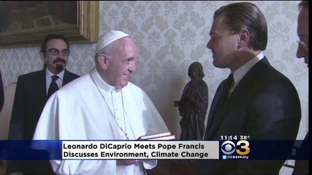 Leo DiCaprio Meets Pope Francis смотреть онлайн