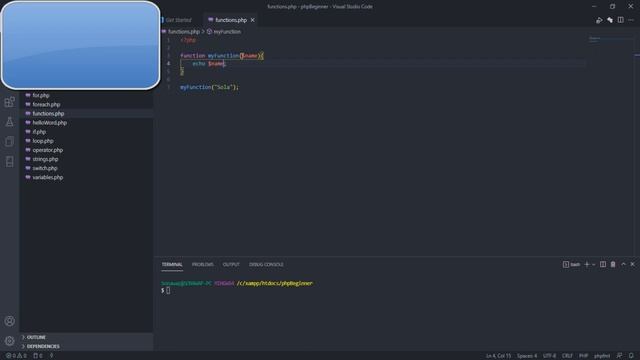 PHP Tutorial for Beginners 17 - User Defined Functions смотреть онлайн