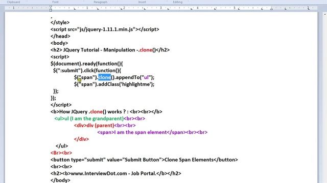 CLONE METHOD IN JQUERY DEMO TAMIL смотреть онлайн