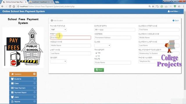 Online School Fees Payment System Project in PHP | MYSQLI | HTML | CSS - College Projects смотреть онлайн