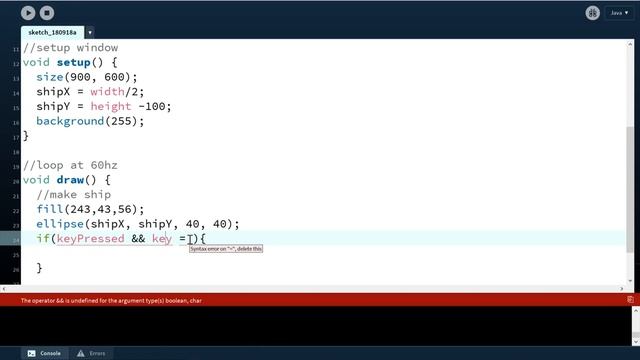 If Statements, Movement, and User Input - Ship Sketch смотреть онлайн