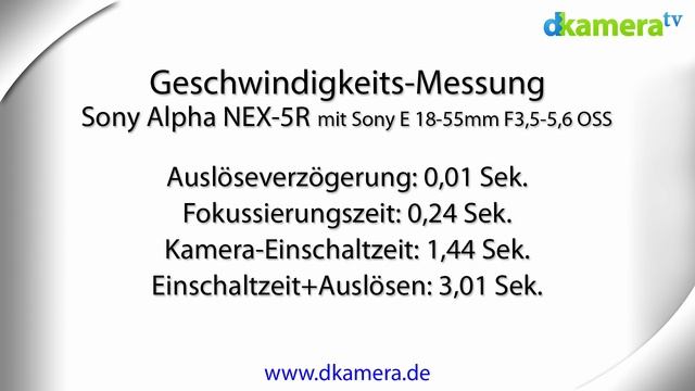 Sony Alpha NEX-5R Test (4/9): Geschwindigkeit