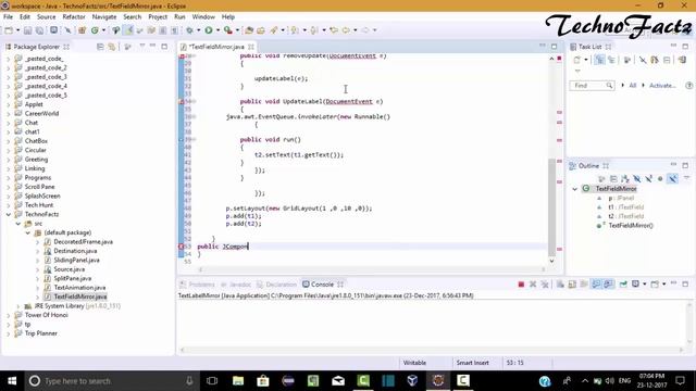 JTextField Mirror in Java Swing || By Techno Factz смотреть онлайн