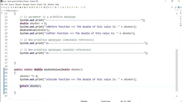 Java 55: Pass by value vs pass by reference смотреть онлайн