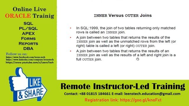 Oracle 12c SQL Workshop: SL#44 Outer Joins смотреть онлайн