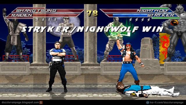 [Mortal Kombat Mugen] Raiden & Shang Tsung Vs. Stryker & Night Wolf смотреть онлайн