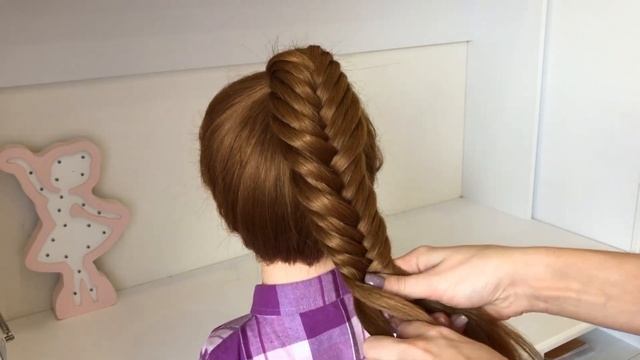 КАК заплести РЫБИЙ ХВОСТ. Прическа из хвоста смотреть онлайн