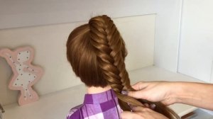 КАК заплести РЫБИЙ ХВОСТ. Прическа из хвоста