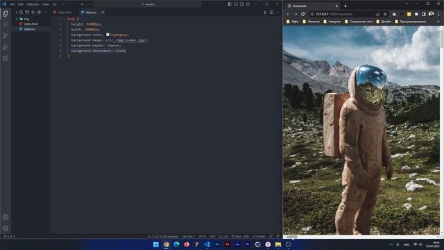 Веб-верстка для Дизайнеров | HTML&CSS | Работа с фоном #10 смотреть онлайн