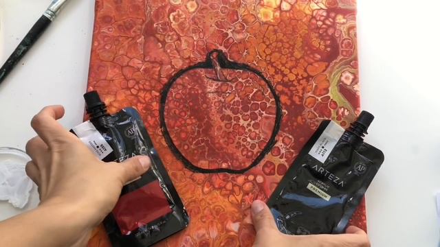 #131 APPLE ACRYLIC POUR with LEAF PAINTING #acrylicpouring #fluidart #painting #art #inspiration смотреть онлайн