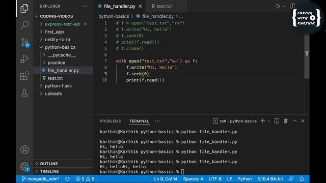Python File Operations | read, write, delete, append | File Methods | File Handling |Session 17 смотреть онлайн