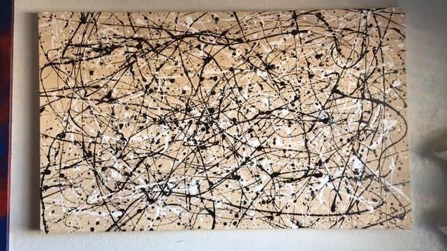 Painting Showcase: "Fall Rhythm" - A Gestural Abstraction, Jackson Pollock Type Painting смотреть онлайн