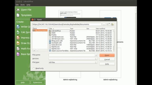 Use LibreOffice with your ownCloud server смотреть онлайн
