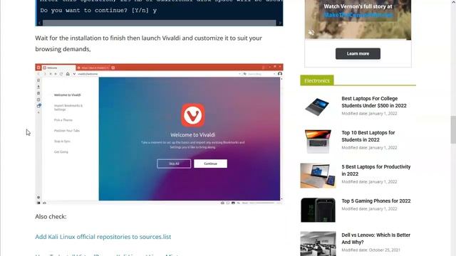 20220712 Replay Install Vivaldi Web Browser on Linux Mint Kali Linux смотреть онлайн