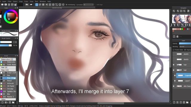 [MediBang] Blending Tutorial + how to make a brush смотреть онлайн