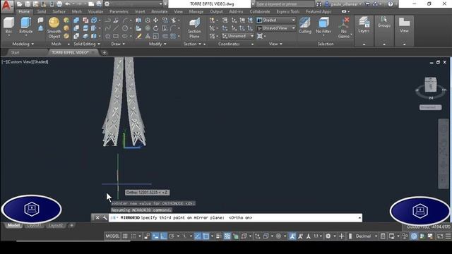 AUTOCAD 2019: MODELADO 3D DE LA TORRE EIFFEL смотреть онлайн