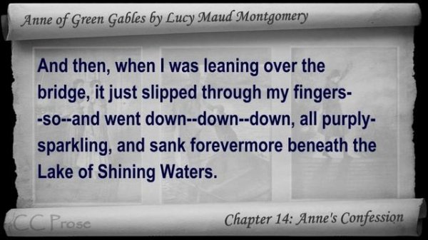 Chapter 14 - Anne of Green Gables by Lucy Maud Montgomery - Anne's Confession