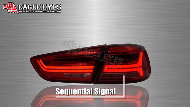 Mitsubishi Lancer Red LED Sequential Signal Smoke Taillamp смотреть онлайн