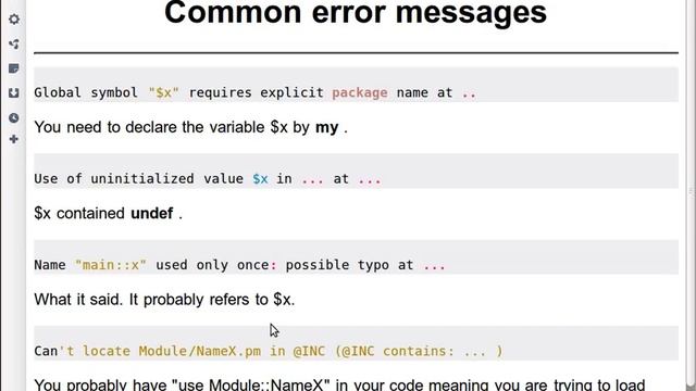Beginner Perl Maven tutorial: 2.2 - Common errors смотреть онлайн