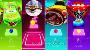 Lightning Mcqueen Eater vs Siren Head vs Car Eater vs Mcqueen Eater EXE Tiles Hop