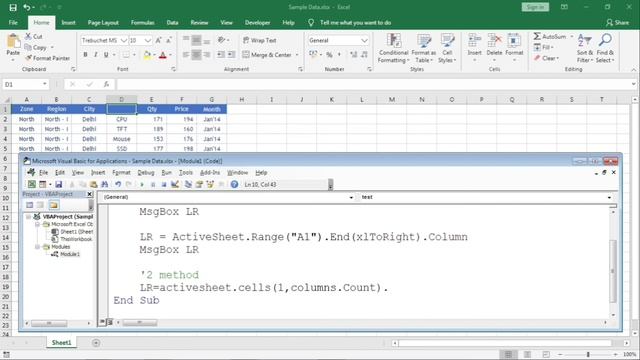 How do I get the last column Excel VBA? #excel #vba смотреть онлайн