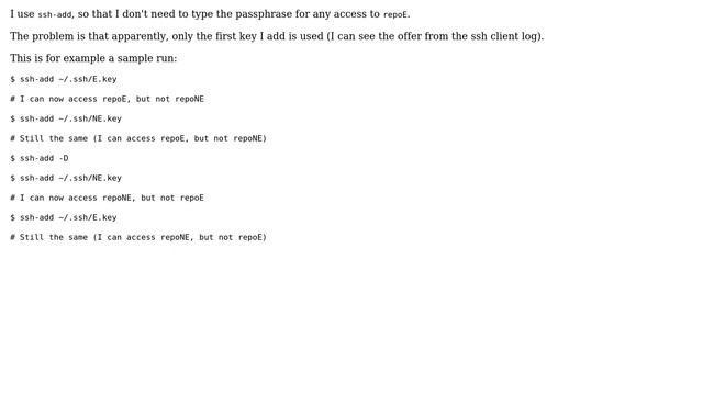 Can ssh (agent) work with two separate identities? смотреть онлайн
