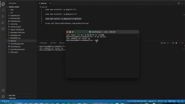 Mac M1 or Later 100% Solution | zsh: command not found: ng or ng: command not found