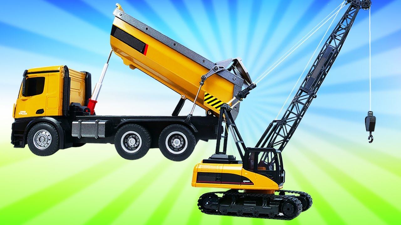 Отвозим кубики на стройку и эвакуируем машины! Машинки-помощники Брудер в видео для детей смотреть онлайн