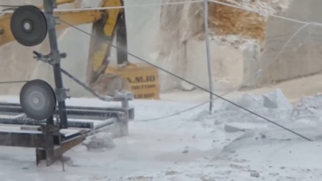 Тросовая пила в мраморном карьере смотреть онлайн