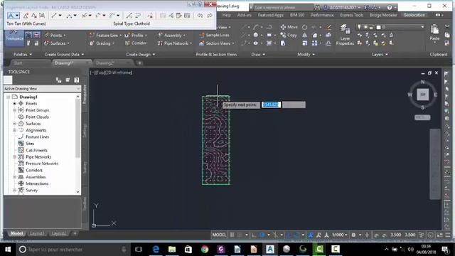 Autodesk Civil 3D 2017 partie 4 creation de Tracé Allignment et creation du Profil TN смотреть онлайн