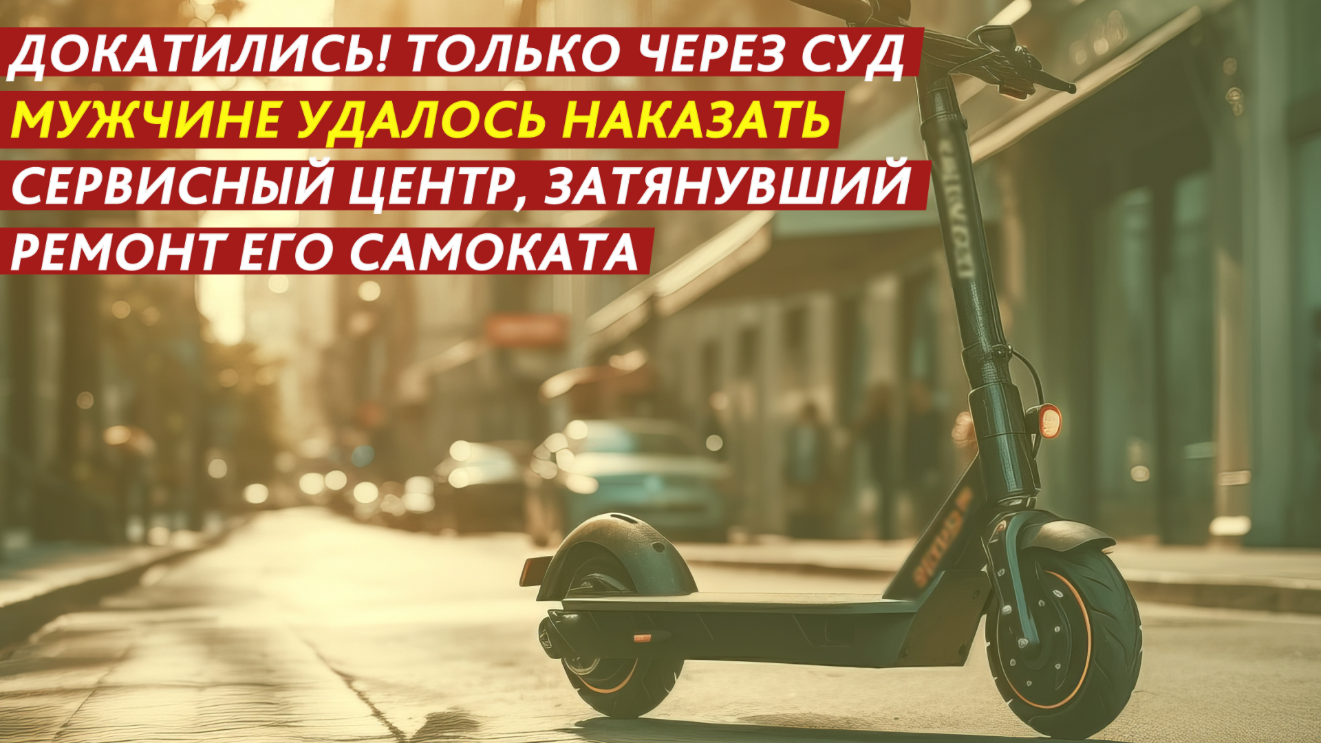 Только через суд мужчине удалось наказать сервисный центр, затянувший ремонт его самоката. смотреть онлайн