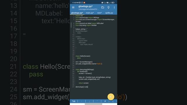 First Hello World App In KivyMD Python смотреть онлайн