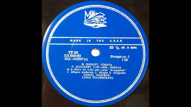 SCHUBERT, ARPEGGIONE SONATA, DANIEL SHAFRAN, CELLO смотреть онлайн