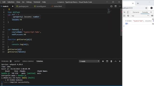 Typescript Refresher | custom type смотреть онлайн