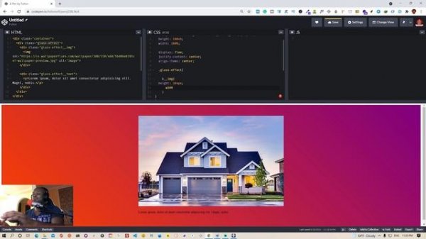 How to create a glass effect HTML/CSS