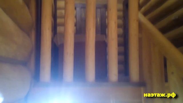 Перила на лестнице из брёвен смотреть онлайн