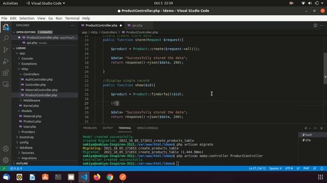 Laravel creat rest CRUD API with postman tutorial 2 смотреть онлайн