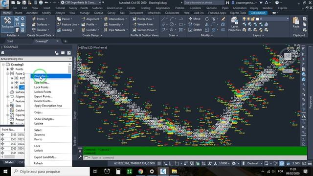 Filtro de pontos COGO no AutoCAD Civil 3D 2020 смотреть онлайн