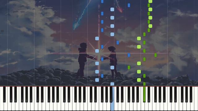 [Animenz] Sparkle - Kimi no Na wa OST - Piano Tutorial || Synthesia смотреть онлайн