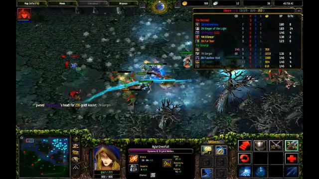 DotA Allstars v6.71 AI Hero: Crystal Maiden GOGO PLAY WITH ME instagram @windows97subscribe смотреть онлайн