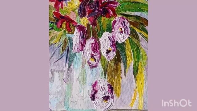 Белые тюльпаны в вазе. White tulips in a vase смотреть онлайн