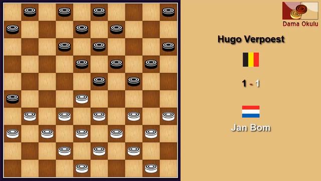 Jan Bom (NLD) - Hugo Verpoest (BEL). Draughts World Championship. 1964. смотреть онлайн