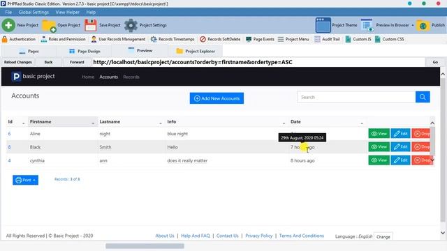 PHPRad Basic Tutorial #04 List page properties смотреть онлайн