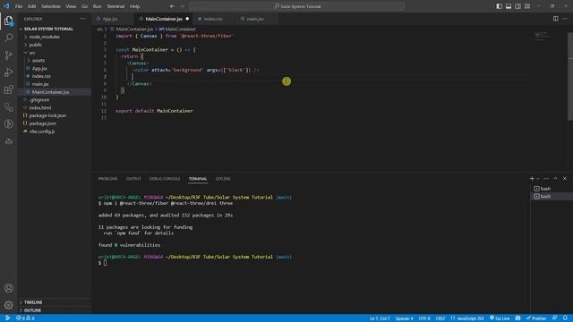 Set up a React Three Fiber Project - Solar System Tutorial - Part 1 смотреть онлайн