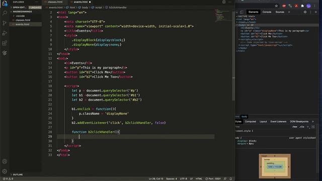 JavaScript Getting Started - AddEventListener смотреть онлайн