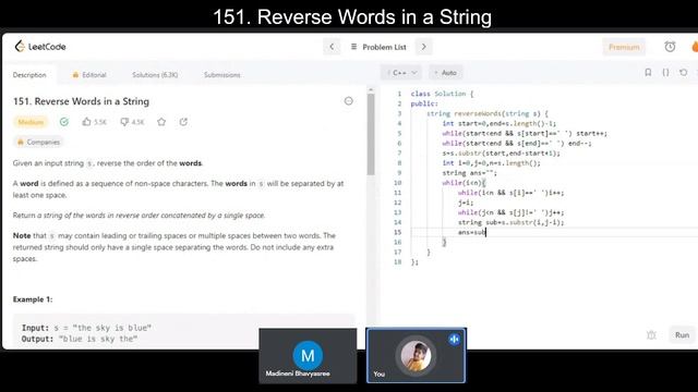 151 Reverse Words in a String | Coding Challenge | Let's Practice Together | POTD | Problem of Day смотреть онлайн