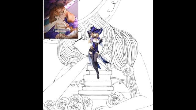 Рисую персонажей Genshin impact №3 смотреть онлайн