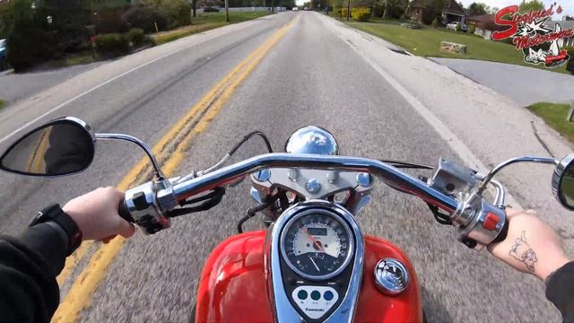 The Kawasaki that puts Sportsters to SHAME! 2008 Kawasaki Vulcan 900 Custom Ride Along! смотреть онлайн